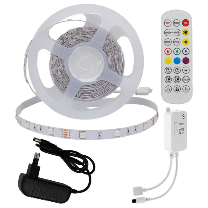 МУЗИКАЛНА LED ЛЕНТА КОМПЛЕКТ 12W 1200LM 30/5M IP20 RGB