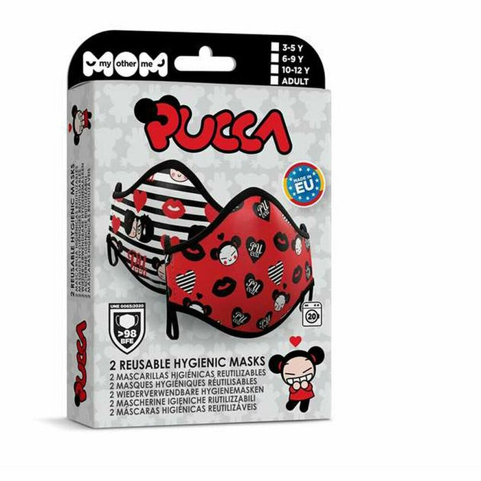 Хигиенна Маска от Плат за Многократна Употреба My Other Me Pucca Premium 10-12 години