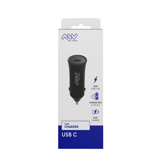 Зарядно за кола Myway Черен 20 W