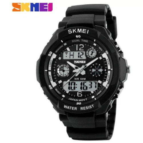 Мъжки водоустойчив аналогов-дигитален LED часовник Skmei 