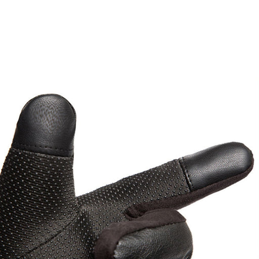 Мъжки кожени ръкавици за телефон HQWear черни