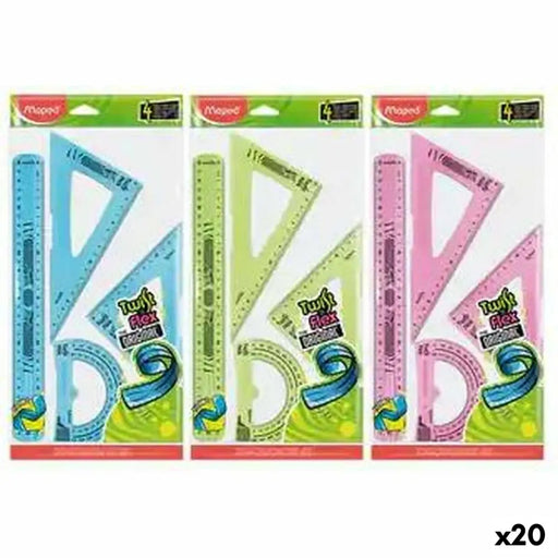 Набор от правила Maped Twist’n Flex Maxi 4 Части 20 броя