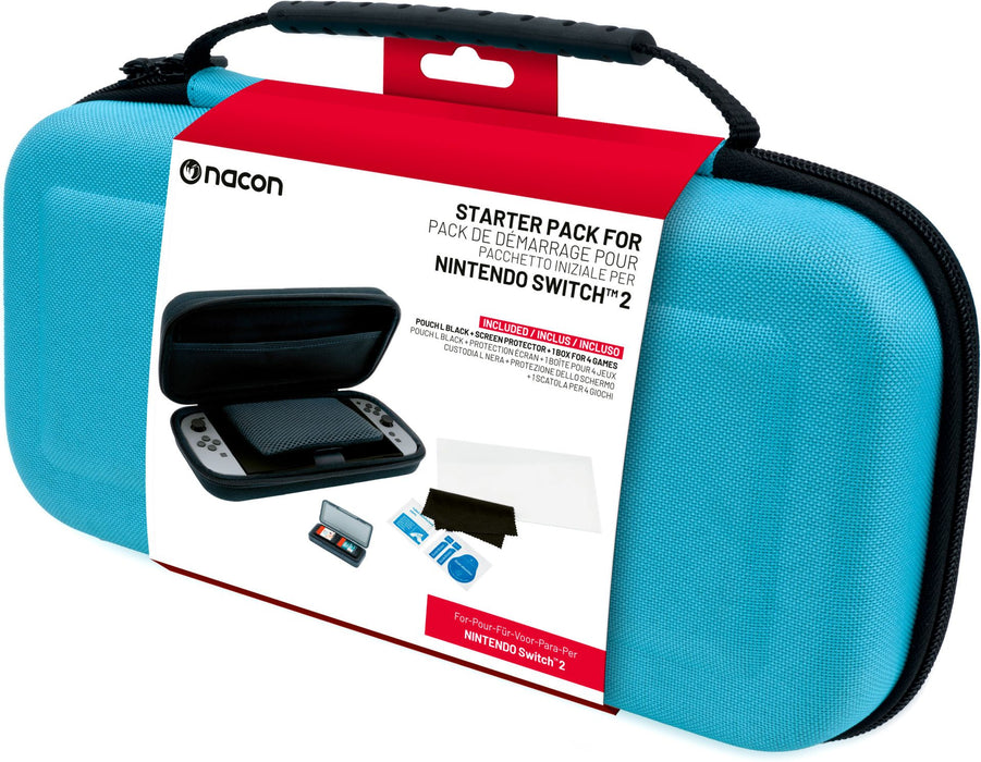 Калъф и протектор Nacon - Starter Pack, син (Nintendo Switch 2)