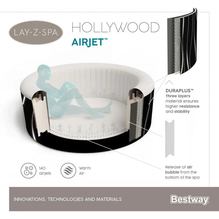 НАДУВАЕМО ДЖАКУЗИ Ф196X66CM BESTWAY HOLLYWOOD