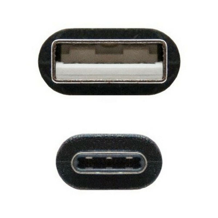 Кабел USB A към USB C NANOCABLE 10.01.210 Черен