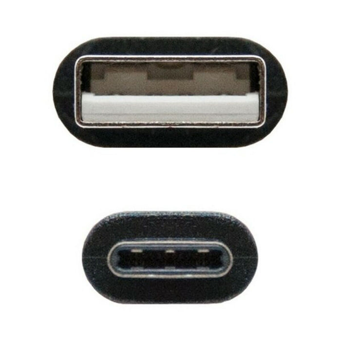 Кабел USB A към USB C NANOCABLE 10.01.210 Черен