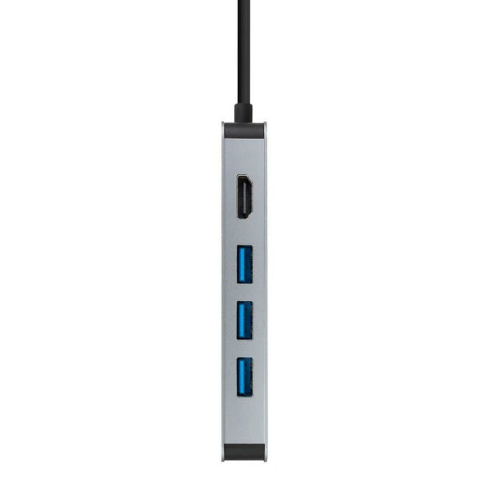 USB извод NANOCABLE Hub 8en1 Сив 18 cm