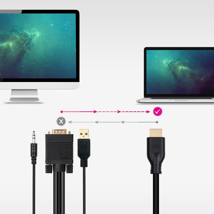 VGA кабел NANOCABLE 10.15.4612 1,8 m Черен