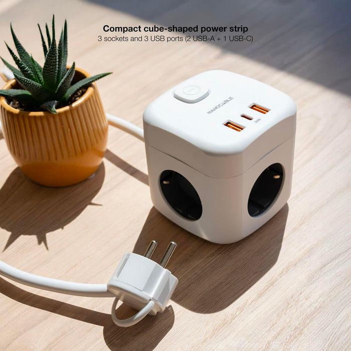 Олово NANOCABLE 10.37.0011 Бял (1,4 m)