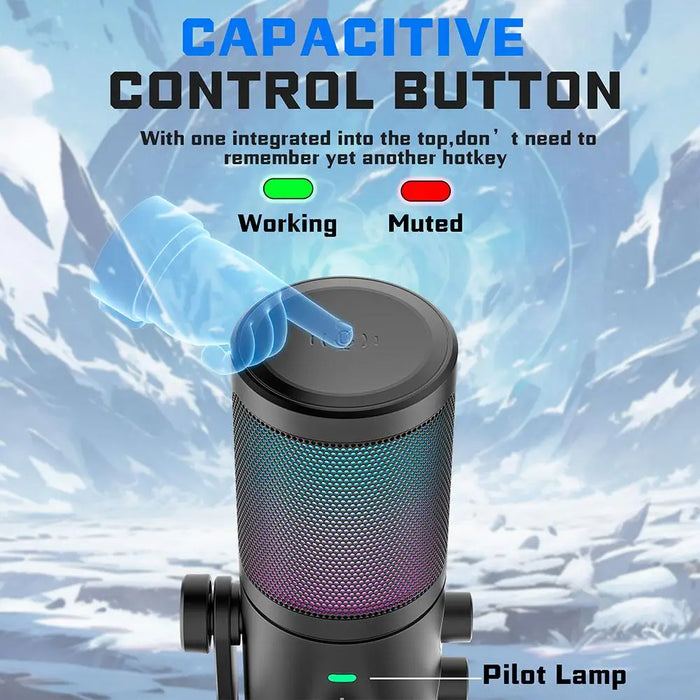 Настолен микрофон FIFINE AM6 RGB - Black