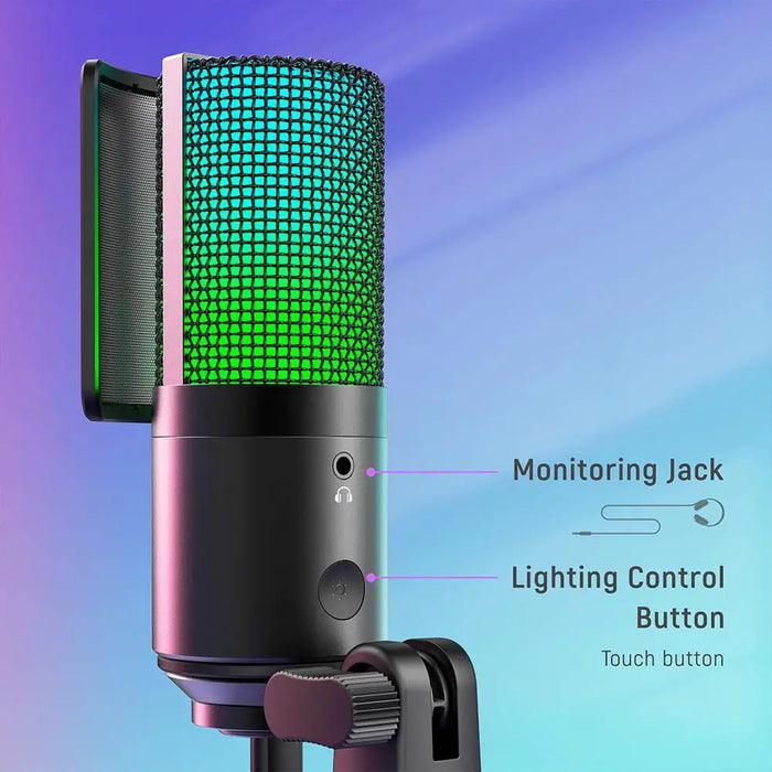 Настолен микрофон FIFINE K669 PRO2 RGB - Black