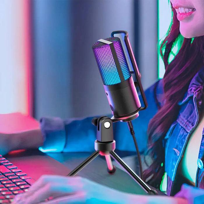 Настолен микрофон FIFINE K669 PRO2 RGB - Black