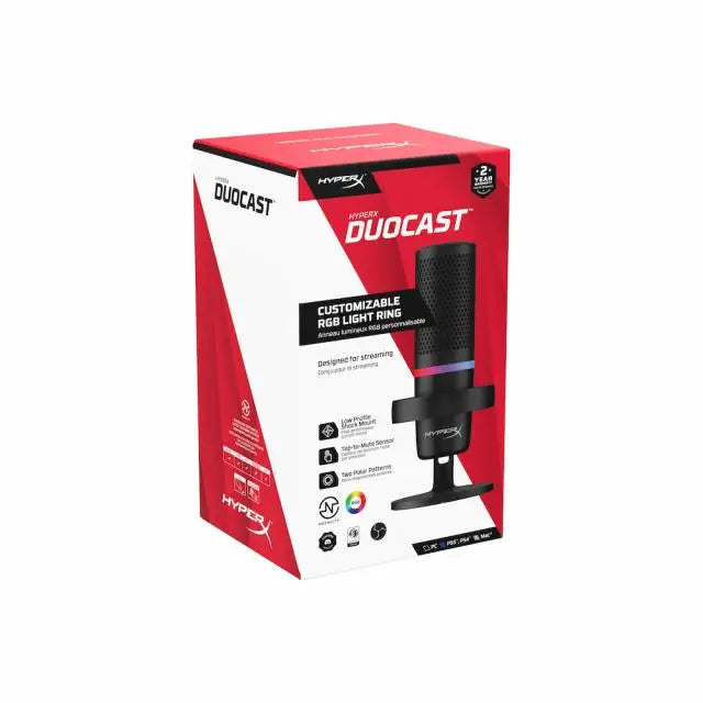Настолен микрофон HyperX DuoCast USB Черен