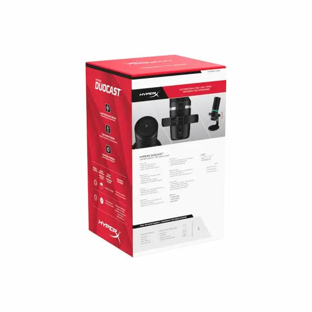 Настолен микрофон HyperX DuoCast USB Черен