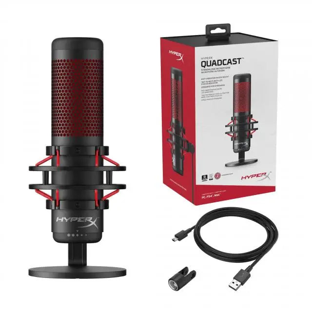 Настолен микрофон HyperX QuadCast USB 3.5 mm
