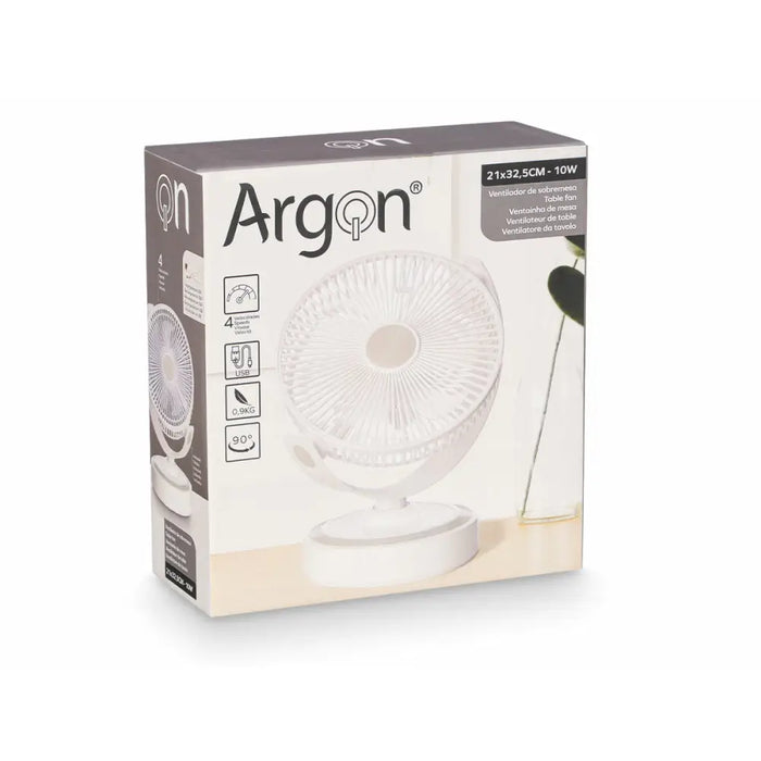 Настолен вентилатор Argon Бял 10 W 21 x 28 x 32,5 cm