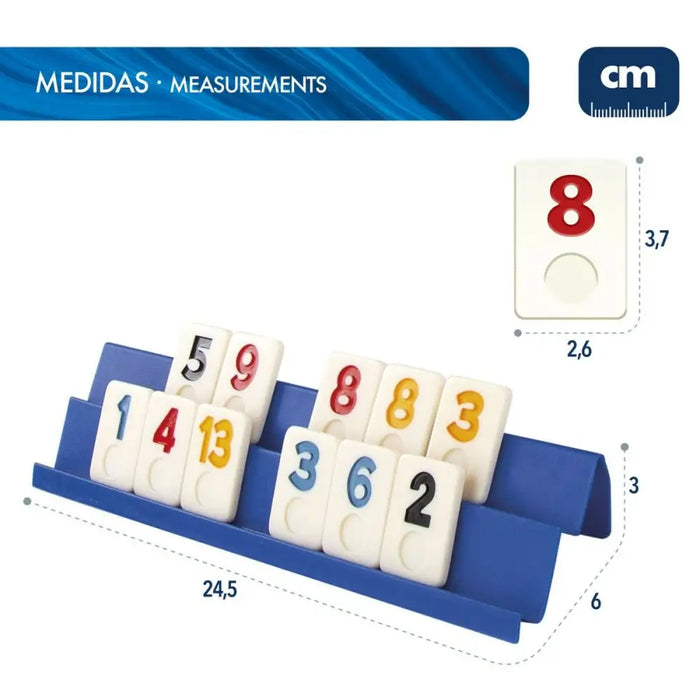 Настолна игра CB Games Rummi 24,5 x 3 x 6 cm (112 Части) (6