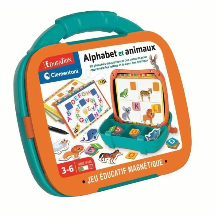 Настолна игра Clementoni Magnetic Letters & Animals Case