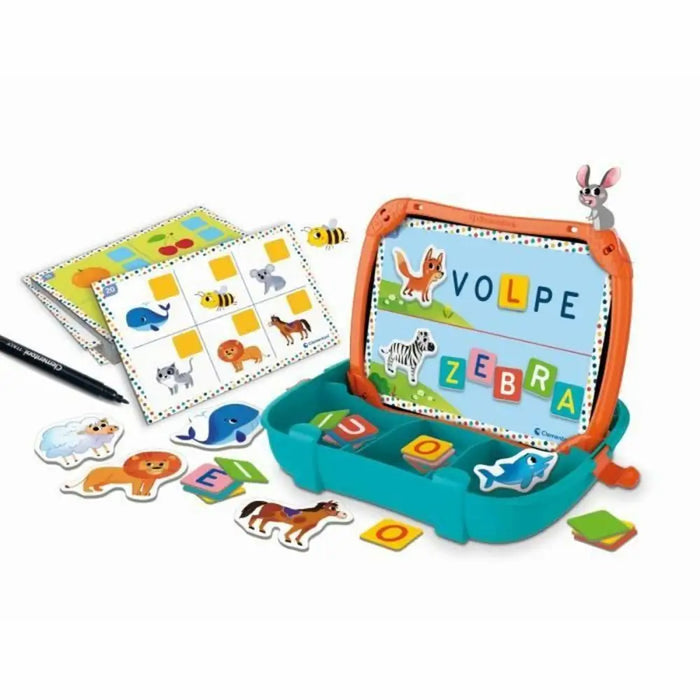Настолна игра Clementoni Magnetic Letters & Animals Case