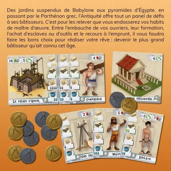 Настолна игра CNMEMORY Les Bâtisseurs: Antiquité (FR) (16