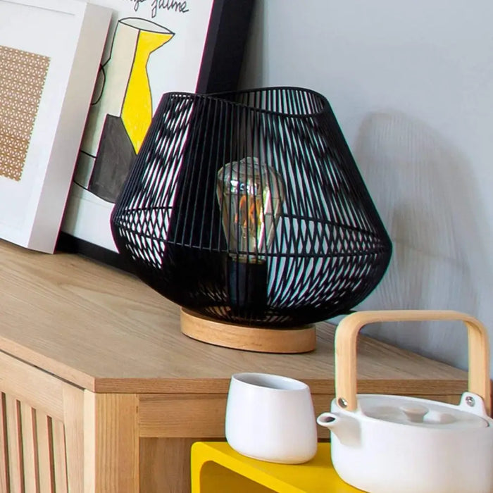Настолна лампа Atmosphera Jena Черен Метал 40 W (Ø 28 x 26