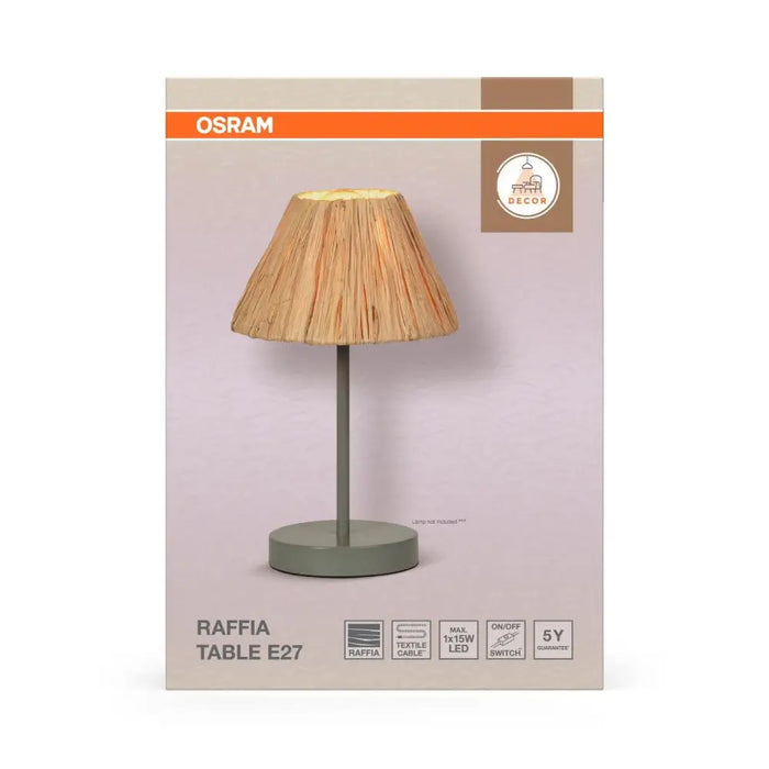 НАСТОЛНА ЛАМПА DECOR RAFFIA E27 КАФЯВО