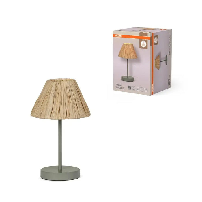 НАСТОЛНА ЛАМПА DECOR RAFFIA E27 КАФЯВО