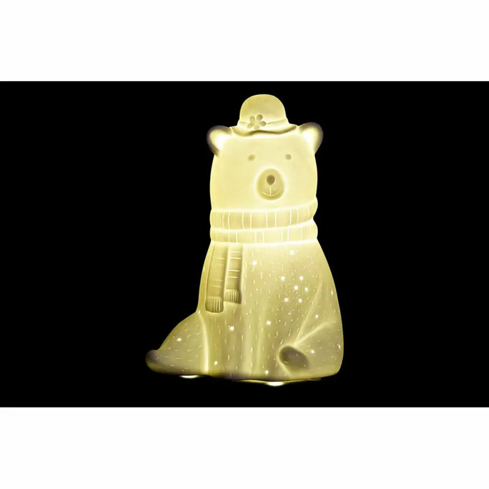 Настолна лампа DKD Home Decor 17 x 12 x 23 cm Порцелан Бял