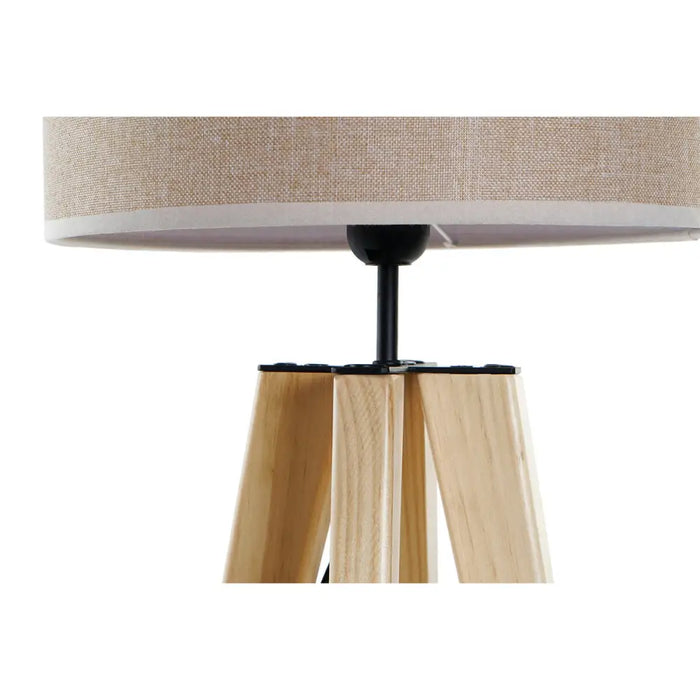 Настолна лампа DKD Home Decor Бежов Дървен Кафяв 220 V 50 W