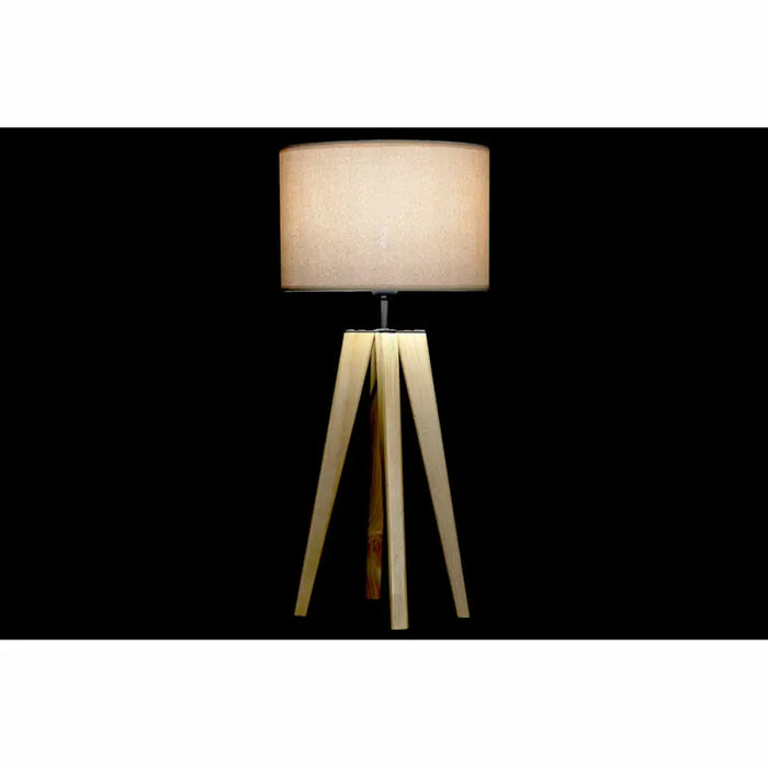 Настолна лампа DKD Home Decor Бежов Дървен Кафяв 220 V 50 W