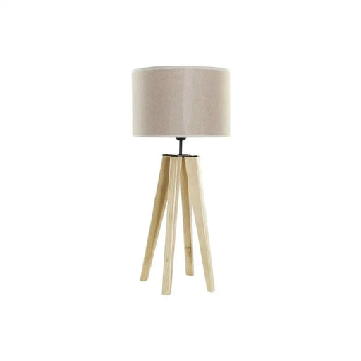 Настолна лампа DKD Home Decor Бежов Дървен Кафяв 220 V 50 W