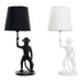 Настолна лампа DKD Home Decor Бял Черен полиестер Метал