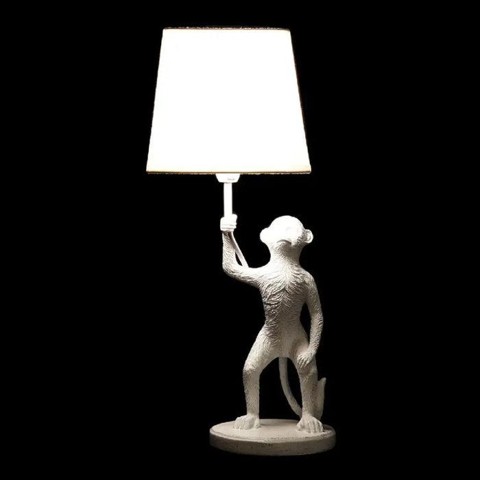 Настолна лампа DKD Home Decor Бял Черен полиестер Метал