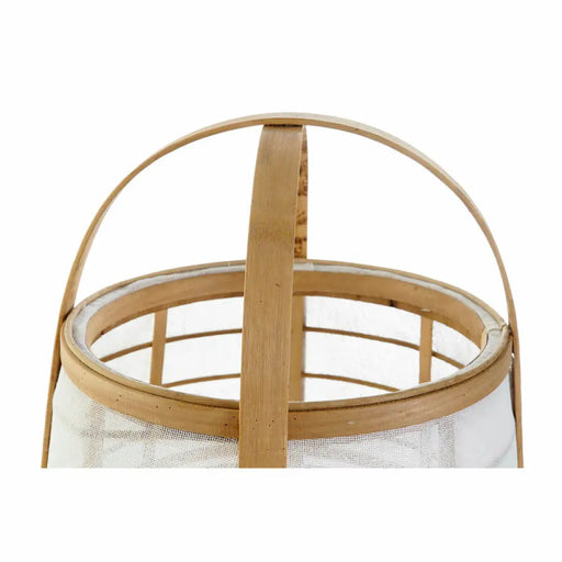 Настолна лампа DKD Home Decor Бял Естествен Бамбук 40 W 220