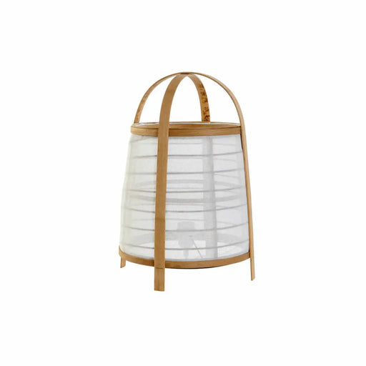 Настолна лампа DKD Home Decor Бял Естествен Бамбук 40 W 220