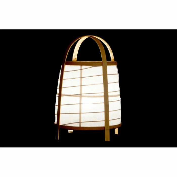 Настолна лампа DKD Home Decor Бял Естествен Бамбук 40 W 220