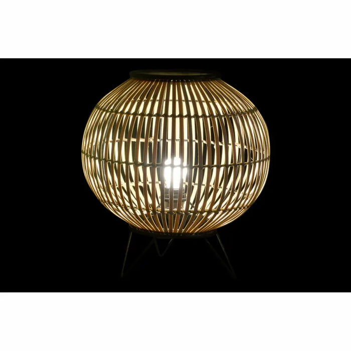 Настолна лампа DKD Home Decor Черен Метал Кафяв Бамбук (36