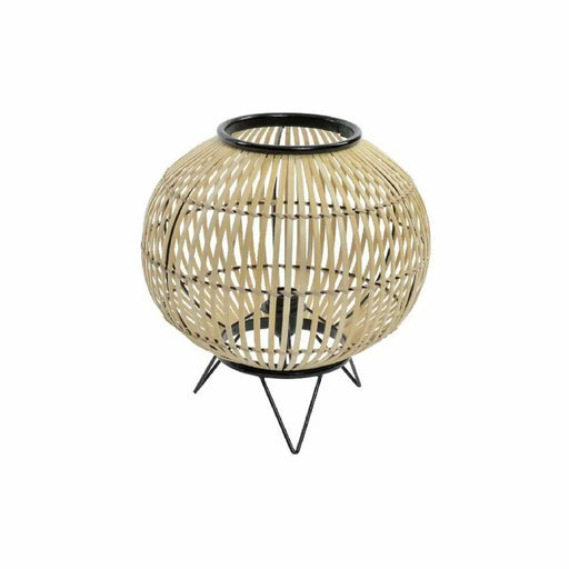 Настолна лампа DKD Home Decor Черен Метал Кафяв Бамбук (36