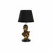 Настолна лампа DKD Home Decor Черен Златен полиестер Смола