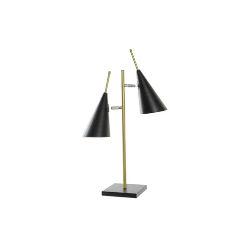 Настолна лампа DKD Home Decor Черен Златен Метал 25 W 220 V