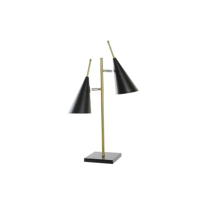 Настолна лампа DKD Home Decor Черен Златен Метал 25 W 220 V
