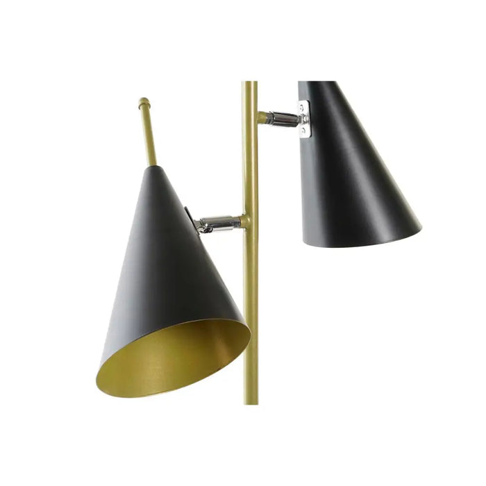 Настолна лампа DKD Home Decor Черен Златен Метал 25 W 220 V