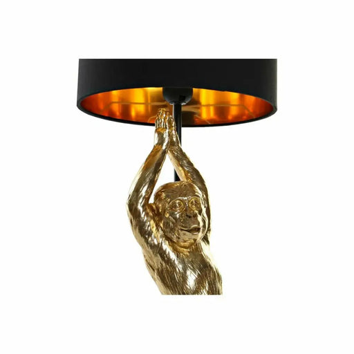 Настолна лампа DKD Home Decor Черен Златен полиестер Смола