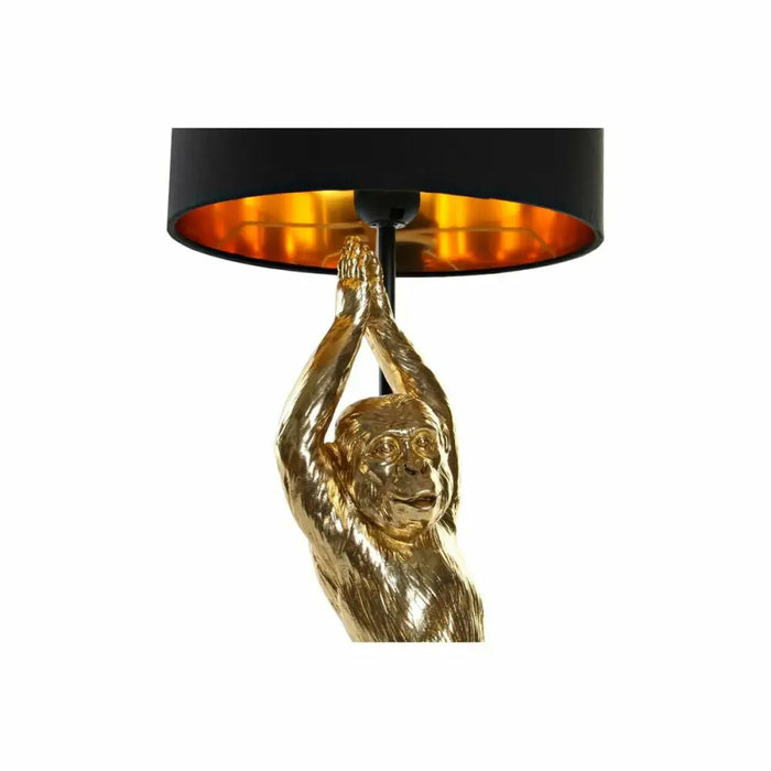 Настолна лампа DKD Home Decor Черен Златен полиестер Смола
