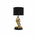 Настолна лампа DKD Home Decor Черен Златен полиестер Смола
