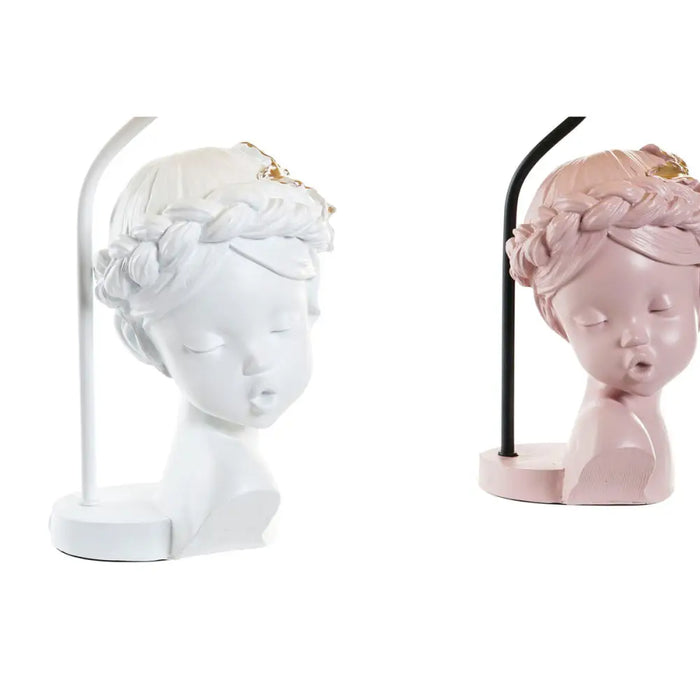 Настолна лампа DKD Home Decor Червен Смола Светло розово