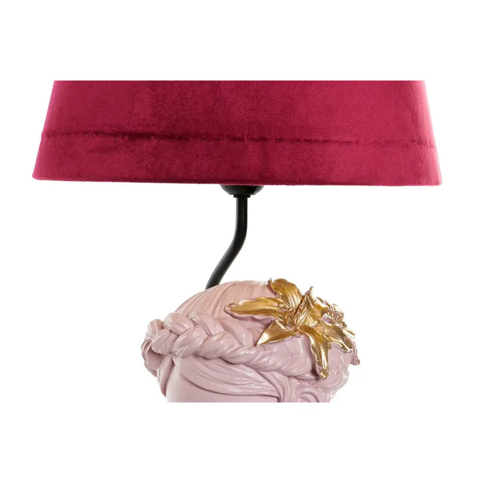 Настолна лампа DKD Home Decor Червен Смола Светло розово