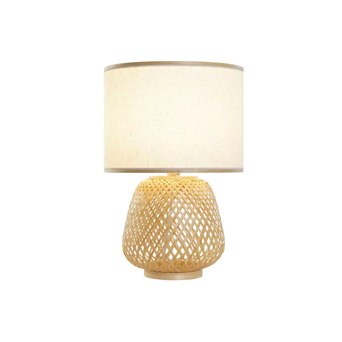 Настолна лампа DKD Home Decor Кафяв Естествен Бамбук 50 W