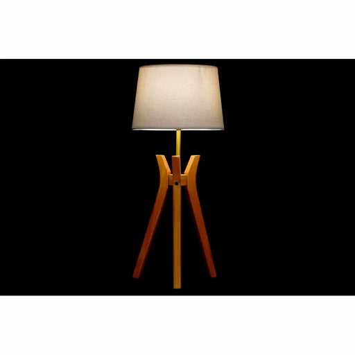 Настолна лампа DKD Home Decor Кафяв Бежов полиестер Дървен
