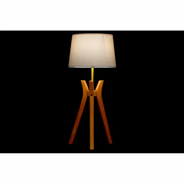 Настолна лампа DKD Home Decor Кафяв Бежов полиестер Дървен